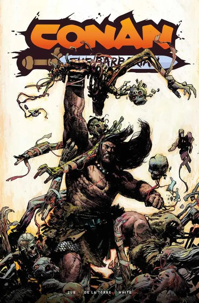 Comic book cover of Conan Barbarian #2 featuring a warrior in battle with enemies