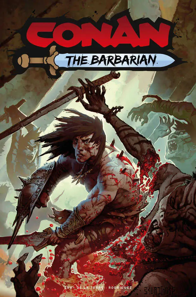 Conan the Barbarian #12 Cover C shows a warrior in battle, perfect for trading cards collectors