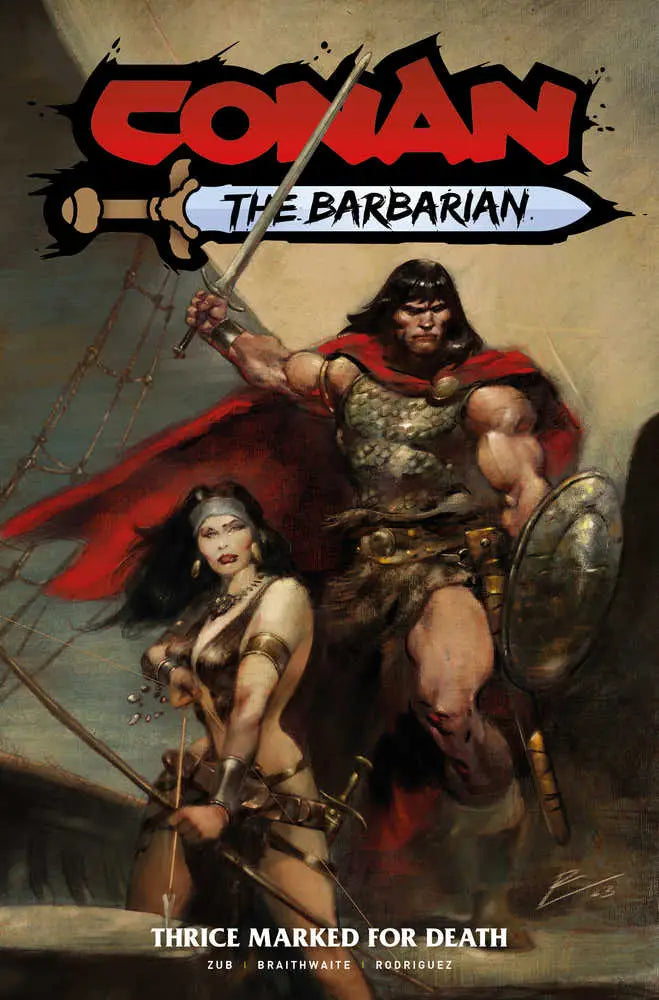 Conan the Barbarian comic book cover showcasing savage combat for barbarian TPB Volume 02