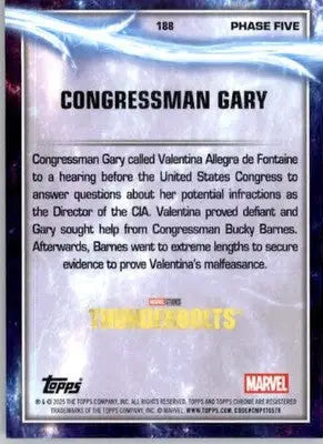 Congressman Gary - 2025 Topps Chrome Marvel Studios - #188 - Non_sport - Non-Sports Card Single