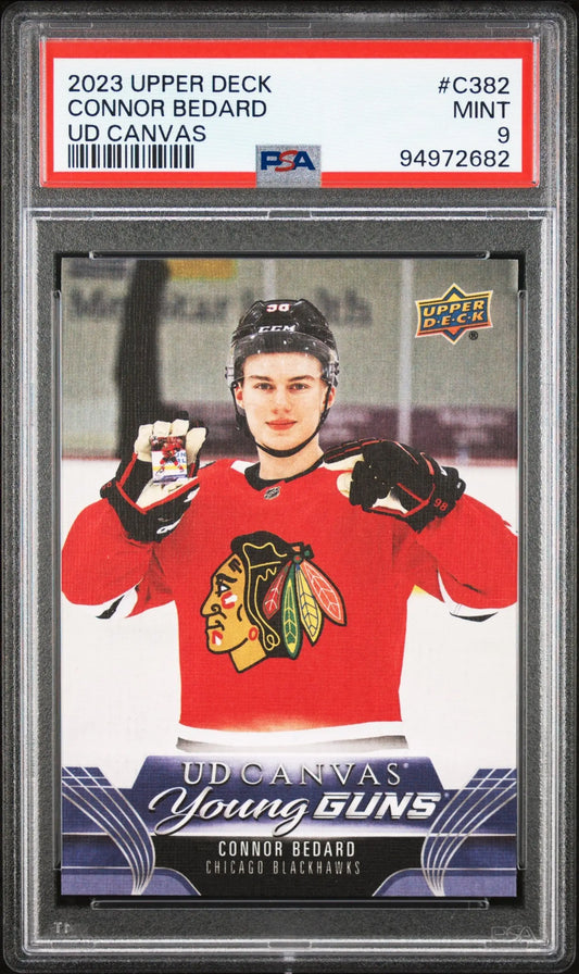 Connor Bedard 2023 Upper Deck Canvas #C382 PSA 9 Mint - Hockey Card Single
