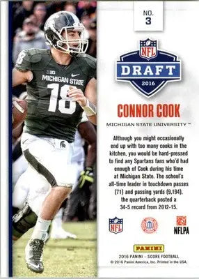 Connor Cook - 2016 Score - #3 - NFL Draft Green Football - Football Card Single