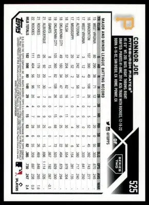 Connor Joe 2023 Topps #525 Pittsburgh Pirates - Baseball Card Single