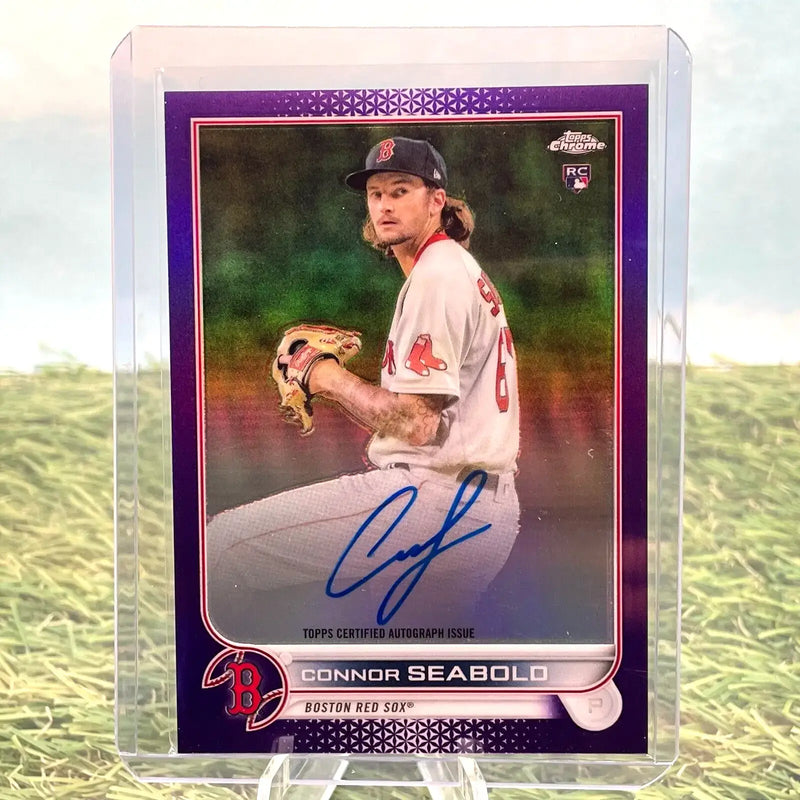 Connor Seabold -2022 Topps Chrome- PURPLE REFRACTOR -RC ON-CARD AUTO SP /250 - Baseball Card Single