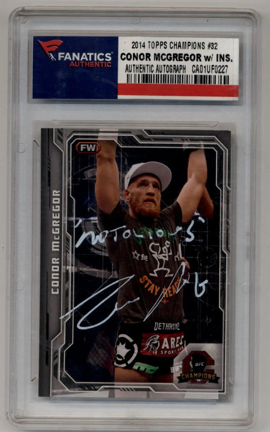 Conor McGregor 2014 Topps Champions #32 Auto Fanatics Authenticated - UFC/MMA Card Single