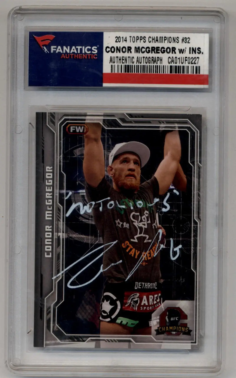 Conor McGregor 2014 Topps Champions #32 Auto Fanatics Authenticated - UFC/MMA Card Single