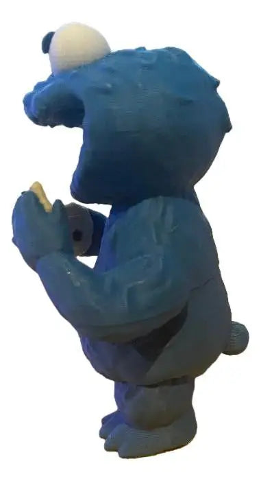 Cookie Monster Style Figurine Blue Cookie Lover 3D Printed Funny Toy Gift