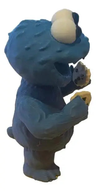 Cookie Monster Style Figurine Blue Cookie Lover 3D Printed Funny Toy Gift