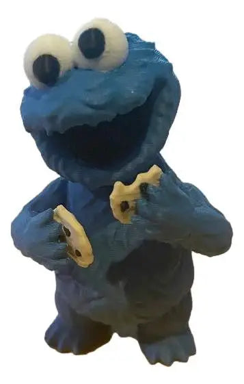 Cookie Monster Style Figurine Blue Cookie Lover 3D Printed Funny Toy Gift
