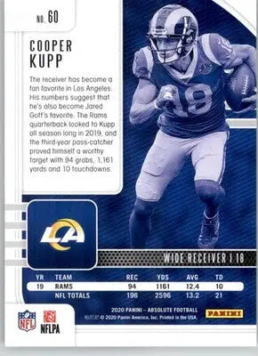 Cooper Kupp - 2020 Panini Absolute - #60 - Retail Football - Football Card Single