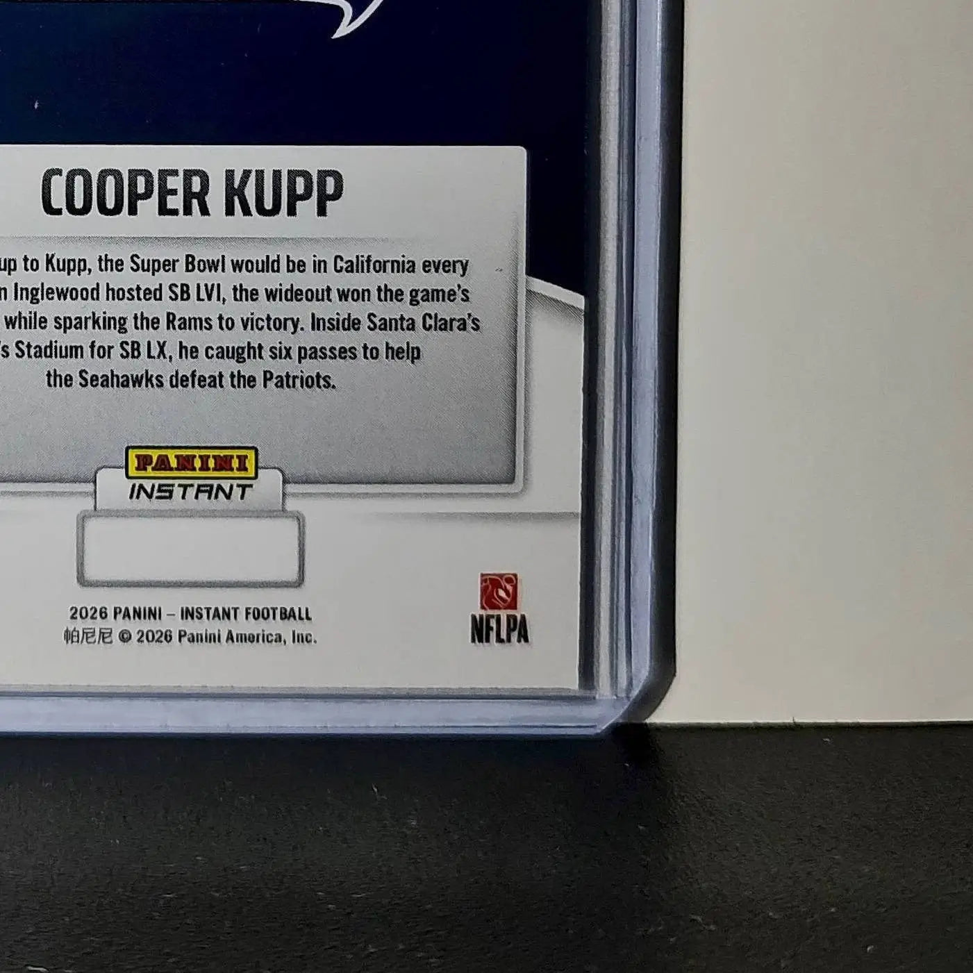 Cooper Kupp 2026 Panini NFL Super Bowl LIX Champions #6 Card Seattle Seahawks - Football Card Single
