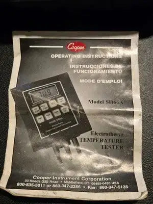 Cooper SH66A Multi Probe Temperature Tester Electro-therm With Case Probe Manual - Other
