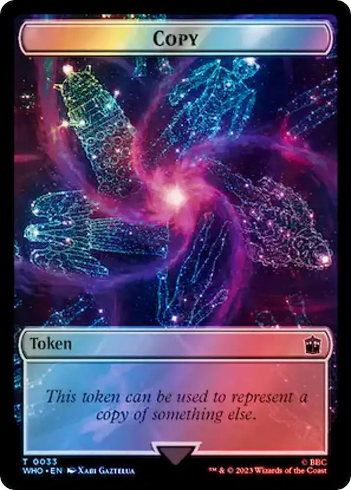 Copy // Cyberman Token - Universes Beyond: Doctor Who - 33 // 56 - Surge Foil NM - Non-Sports Card Single