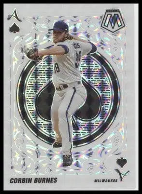 Corbin Burnes 2022 Panini Mosaic Aces Mosaic #A-11 Milwaukee Brewers - Baseball Card Single