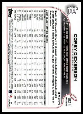 Corey Dickerson 2022 Topps Update #US15 St. Louis Cardinals - Baseball Card Single
