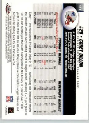 Corey Dillon - 2004 Topps Chrome - #111 - Football - Football Card Single