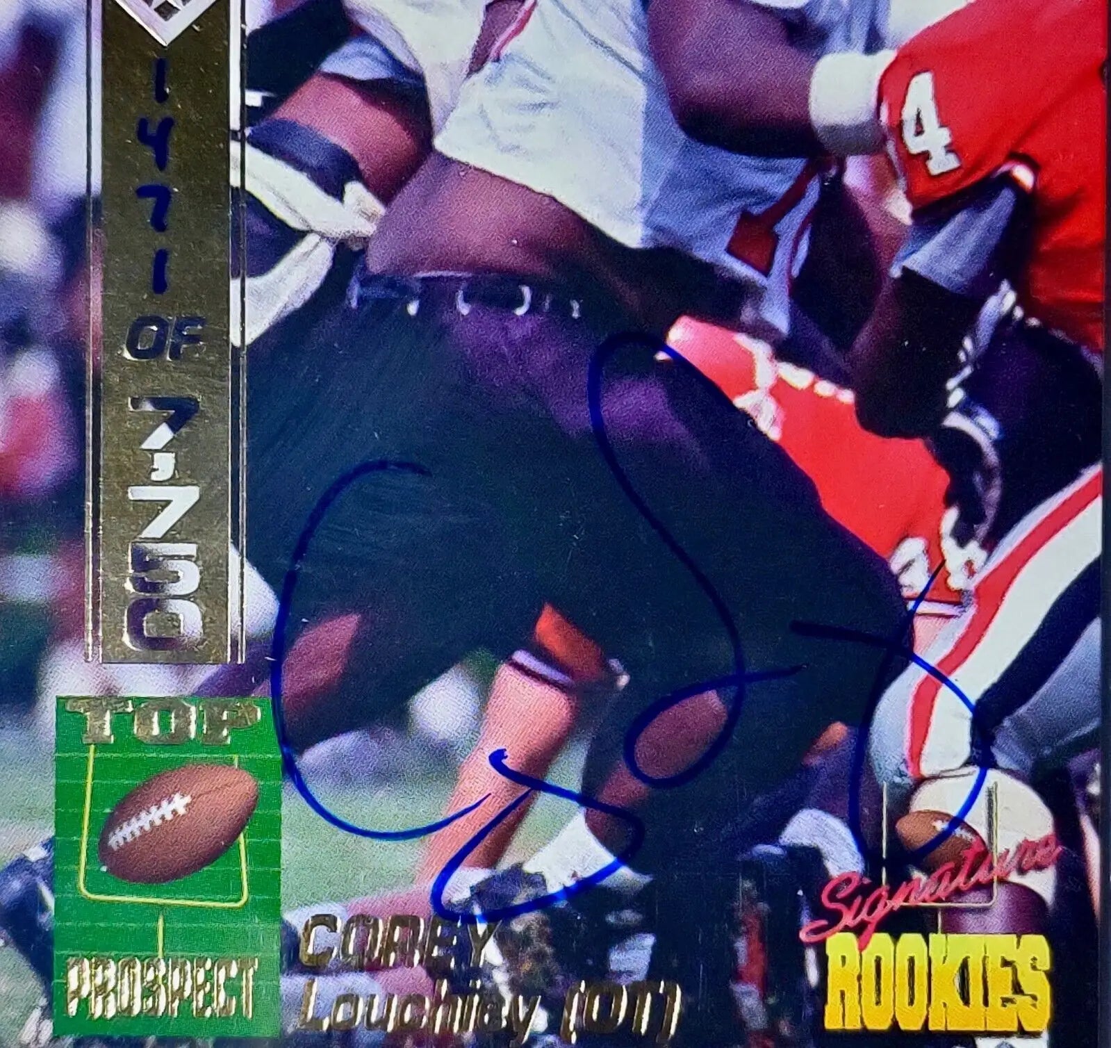 Corey Louchiey 1994 Top Prospect #31 Signature Rookies Autographed Football Card - Football Card Single