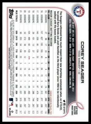 Corey Seager 2022 Topps Update #US200 Texas Rangers - Baseball Card Single