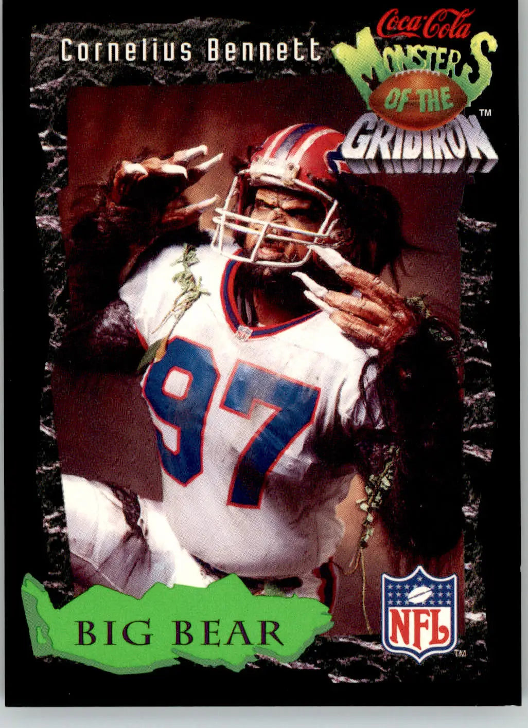 Cornelius Bennett - 1994 Coca-Cola Monsters of the Gridiron - #3 - Football - Football Card Single