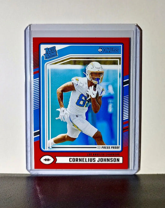 Cornelius Johnson 2024 Panini Donruss NFL #377 Rated Rookie Press Proof Chargers - Football Card Single