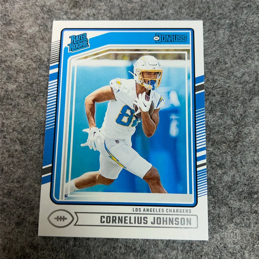 Cornelius Johnson Rookie Los Angeles Chargers 2024 Football Card NFL Sports Pick - 2024 Panini Donruss #377 (RC)