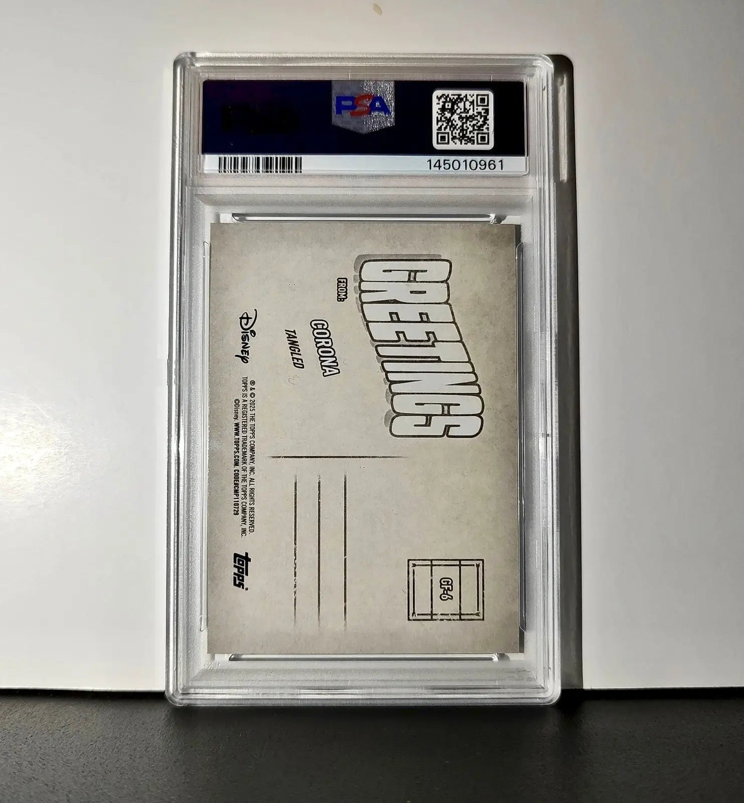 Corona 2025 Topps Disney Wonder #GF-6 Greetings From Card Tangled PSA 9 - Non-Sports Card Single