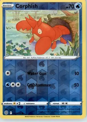Corphish - SWSH09: Brilliant Stars - Reverse Holo LP - #032/172 - Pokémon Card Single