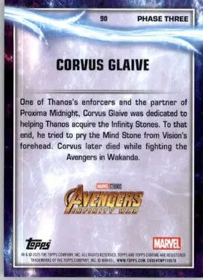 Corvus Glaive - 2025 Topps Chrome Marvel Studios - #90 - Non_sport - Marvel Card Single