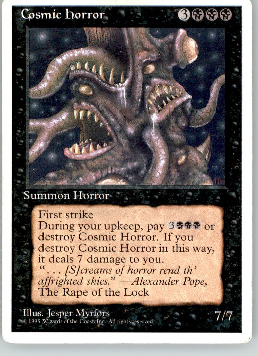 Cosmic Horror - Fourth Edition ALTERNATE - LP Magic: The Gathering