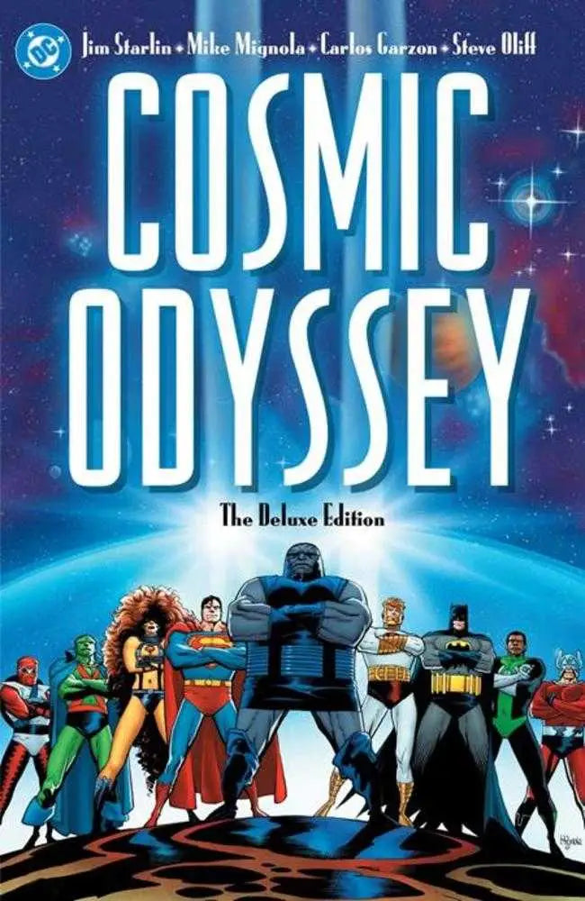 Comic book cover of Cosmic Odyssey Deluxe Edition Hardcover 2025 showing vibrant art