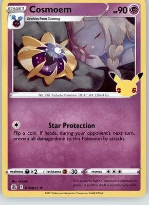 Cosmoem - Celebrations - 014/025 - Holo LP Pokemon - Pokémon Card Single