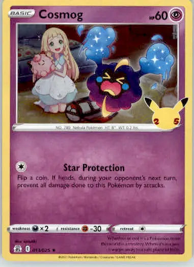 Cosmog - Celebrations - 013/025 - Holo LP - Pokémon Card Single