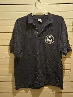 Cotton Deluxe Polo Shirt Mens XL City of Philadelphia Logo Navy Short Sleeve - Apparel