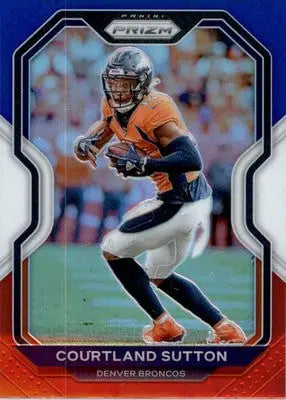 Courtland Sutton - 2020 Panini Prizm - #111 - Prizm Red White and Blue Football - Football Card Single