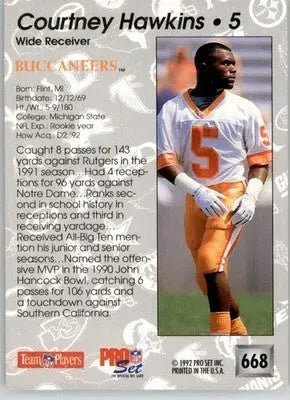 Courtney Hawkins - 1992 Pro Set - #668 - RC Football - Football Card Single