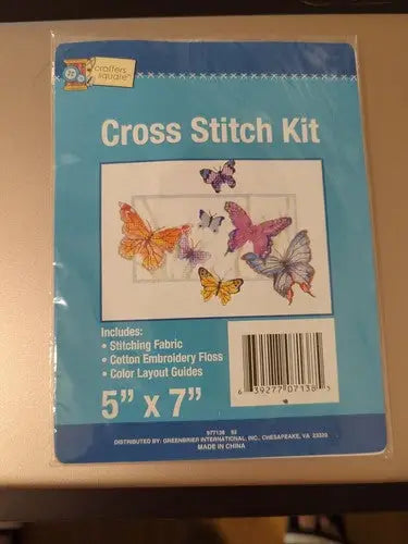 Crafter’s Square Butterfly Picture 5’’ x 7’’Counted Cross Stitch Kit - Other