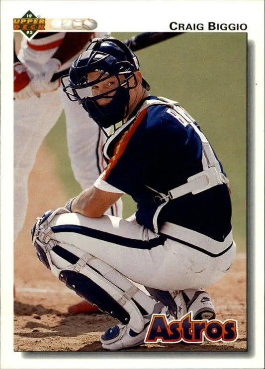 Craig Biggio 1992 Upper Deck MLB #162 Baseball Card Houston Astros - Baseball Card Single