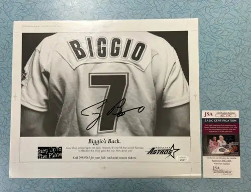 Autographed Craig Biggio Houston Astros Chronicle Sports Advertising image for sale