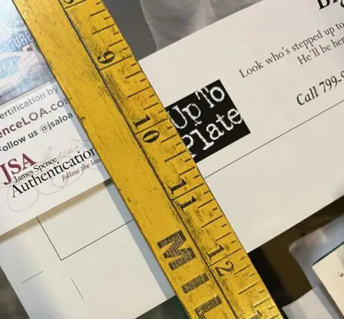 Yellow measuring stick showcasing Craig Biggio Houston Astros Chronicle Sports Advertising AD