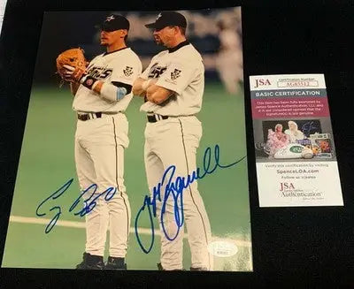 Craig Biggio Jeff Bagwell Dual Signed Autographed 8x10 Photo Houston Astros JSA - Sports Memorabilia
