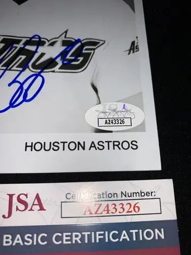 Craig Biggio Sunshine Pin Auto B&W 5x7 AUTO 1995 Houston Astros Team Issue JSA - Sports Memorabilia