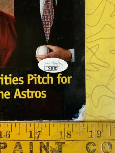 Autographed baseball book in Craig Biggio Wall Display for Houston Astros fans
