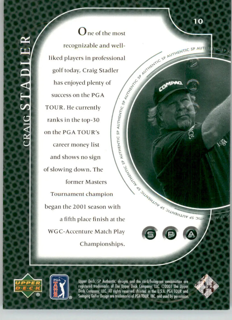Craig Stadler - 2001 Upper Deck - #10 - SP Authentic Preview Golf - Golf Card Single