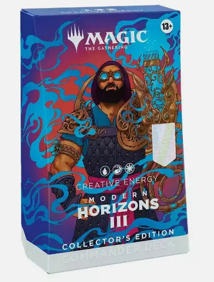 Magic: The Gathering Modern Horizons 3 Collector’s Edition box with blue and red artwork
