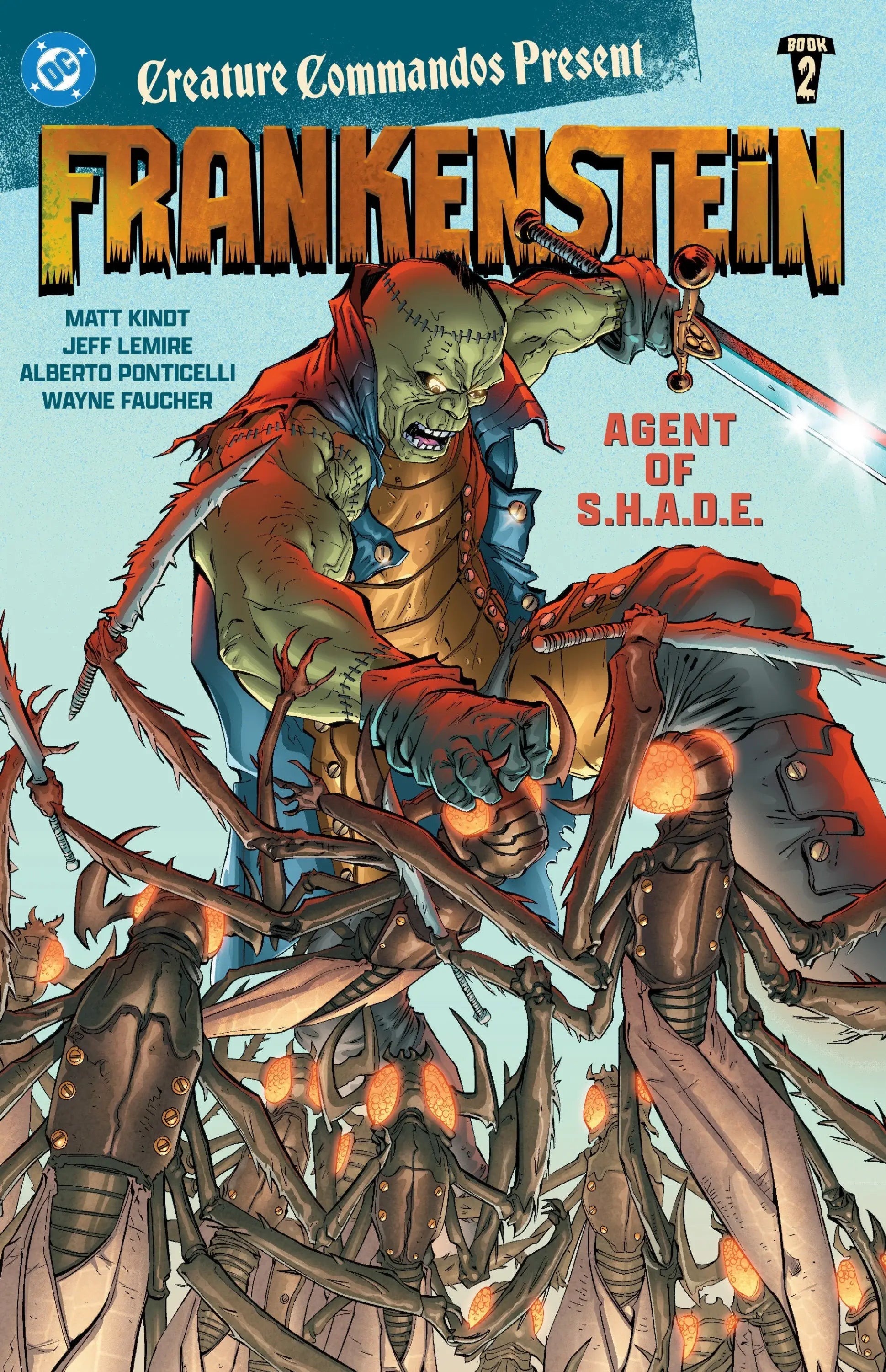Comic book with Frankenstein on the cover.