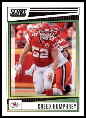 Creed Humphrey 2022 Score #114 Kansas City Chiefs - Football Card Single