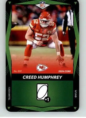 Creed Humphrey - 2024 UNO Elite Core Edition - Green - #033 - Football - Football Card Single
