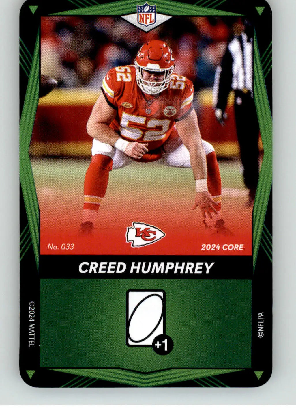 Creed Humphrey - 2024 UNO Elite Core Edition - Green - #033 - Football - Football Card Single
