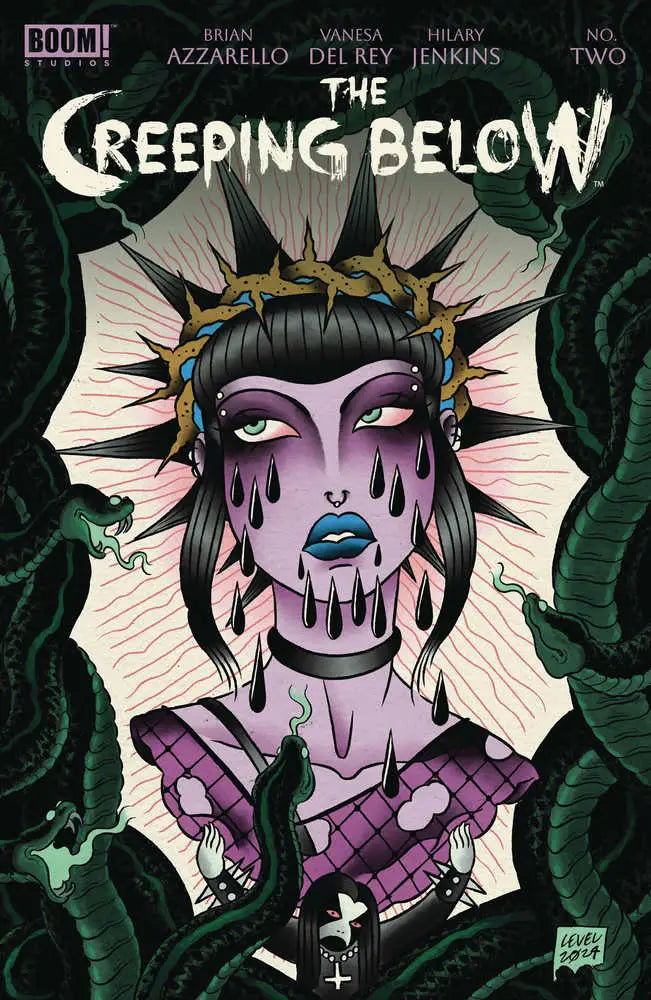 Comic book cover art for Creeping Below #2 Cover B Level Mature comic