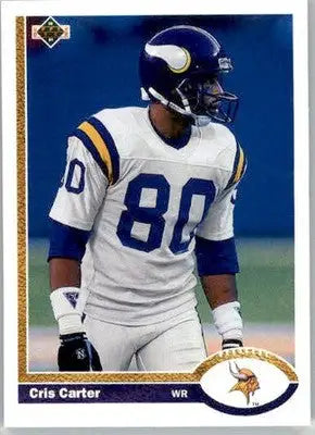 Cris Carter - 1991 Upper Deck - #56 - Football - Football Card Single